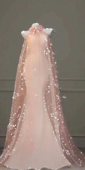 Pink halter neck, fitted waist, bodycon long fairy ball gown R6429