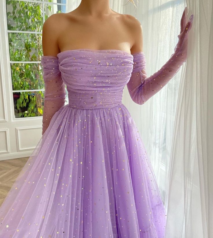 Chic Fashion Strapless Off Shoulder Dress Elegant Women Sparkle Star Fashion A-Line Party Dresses S3024