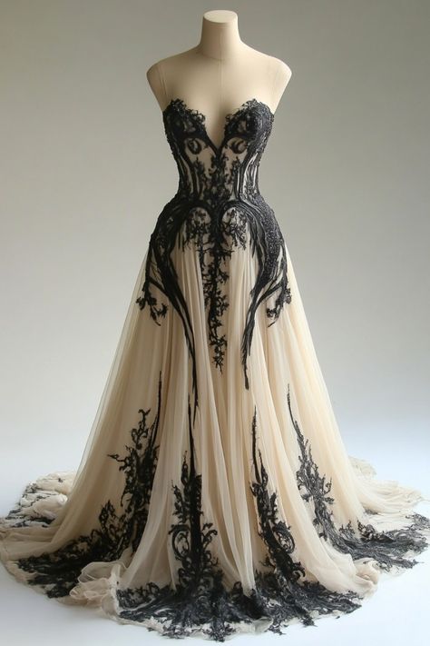 A Line Tulle Lace Wedding Dress Vintage Long Evening Dress S7123