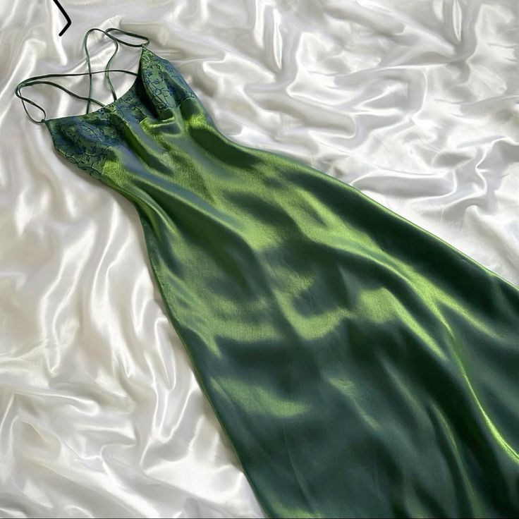 Vintage Green Simple Long Party Dress S5307