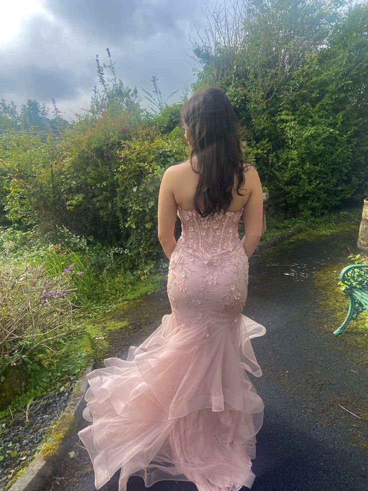 Unique Sweetheart Sleeveless Mermaid Tulle Long Evening Prom Dresses S7101