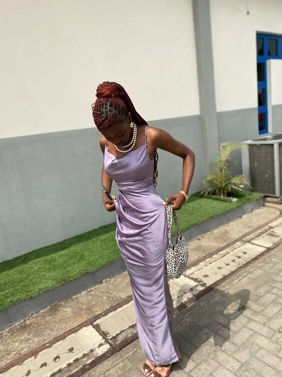 Light Purple Sheath Long Prom Dress S5352