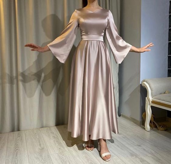 Long Sleeves Prom Dresses Beautiful Gowns For Ladies S1251