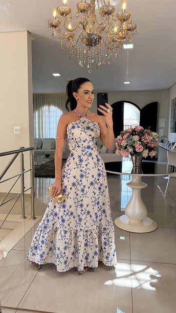 A Line Halter Prom Dress Long Evening Party Dress S7021