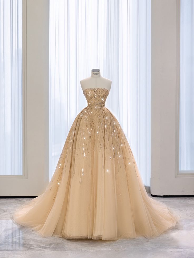 A Line Tulle Sequin Evening Dresses Prom Party Dresses S7168