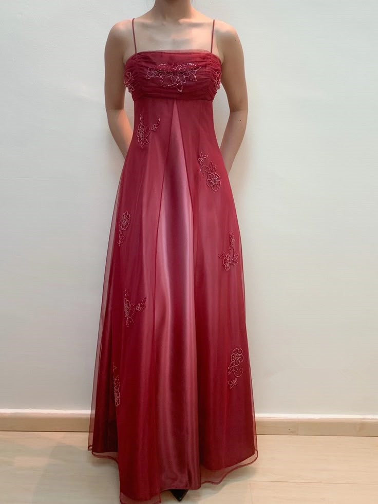Elegant A Line Burgundy Long Prom Dress Evening Party Dress S7074