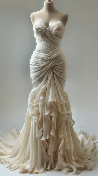 Glamorous Wedding Dress Vintage Long Evening Dress S7116