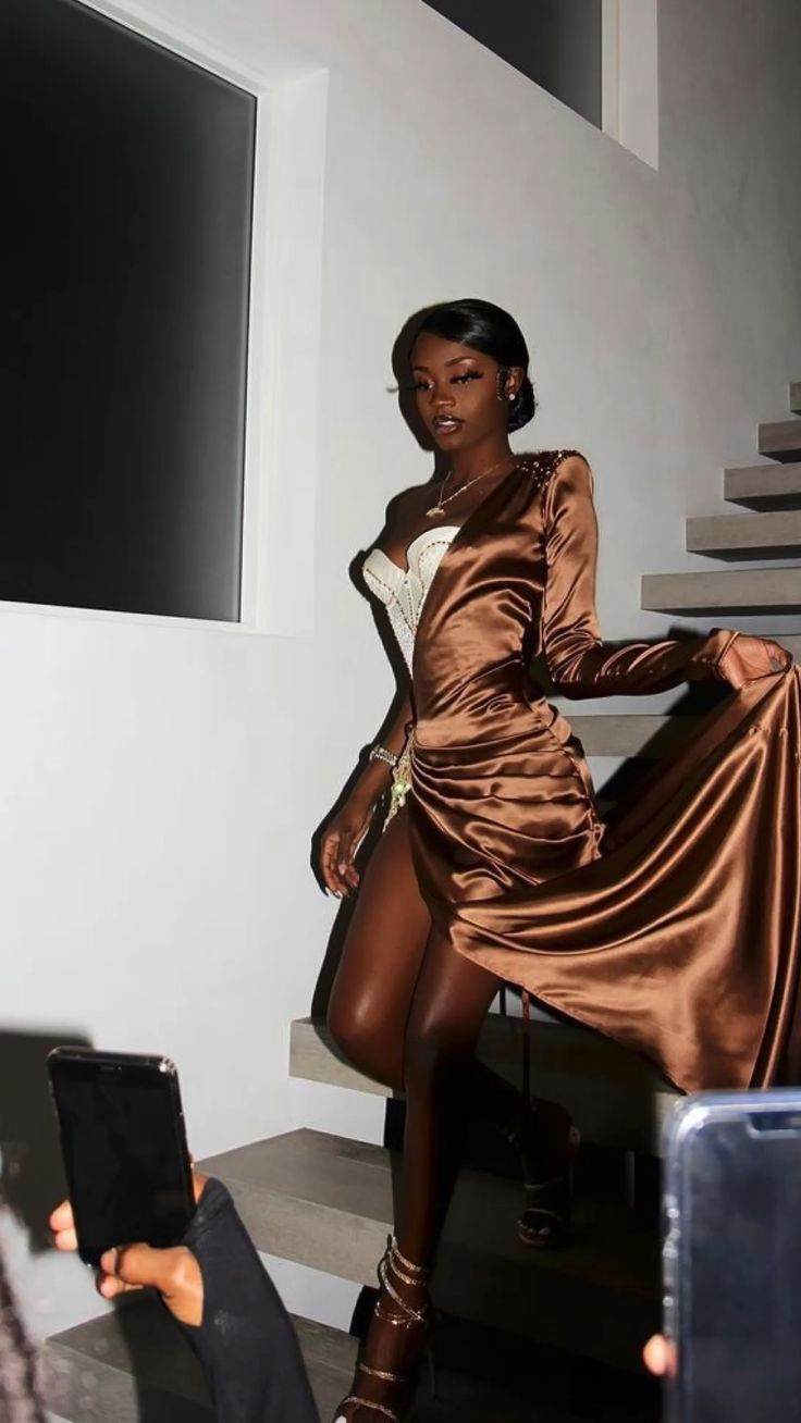 sexy black girl prom dress mermaid one shoulder evening gowns S1631