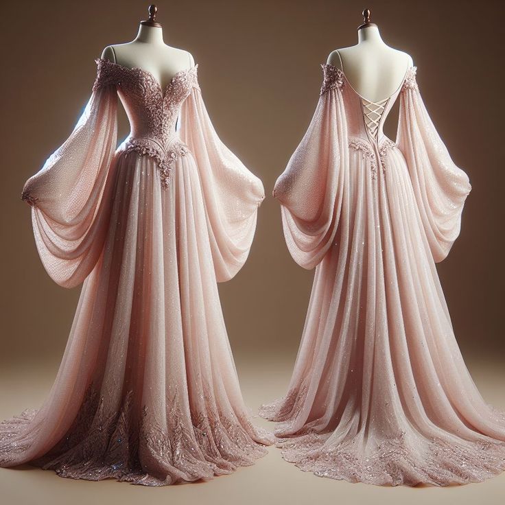 A Line Pink Off Shoulder Tulle Long Evening Dresses Prom Gown S6976