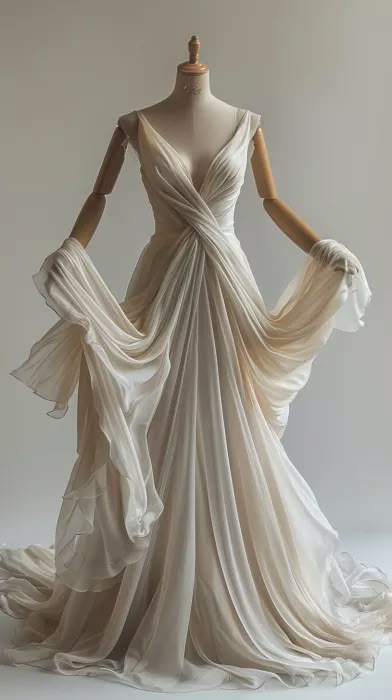 Glamorous Fall Wedding Dress Vintage Long Evening Dress S7118