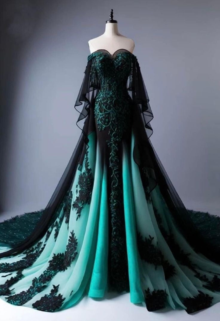 A Line Off Shoulder Tulle Long Prom Dress Evening Formal Dress S7079