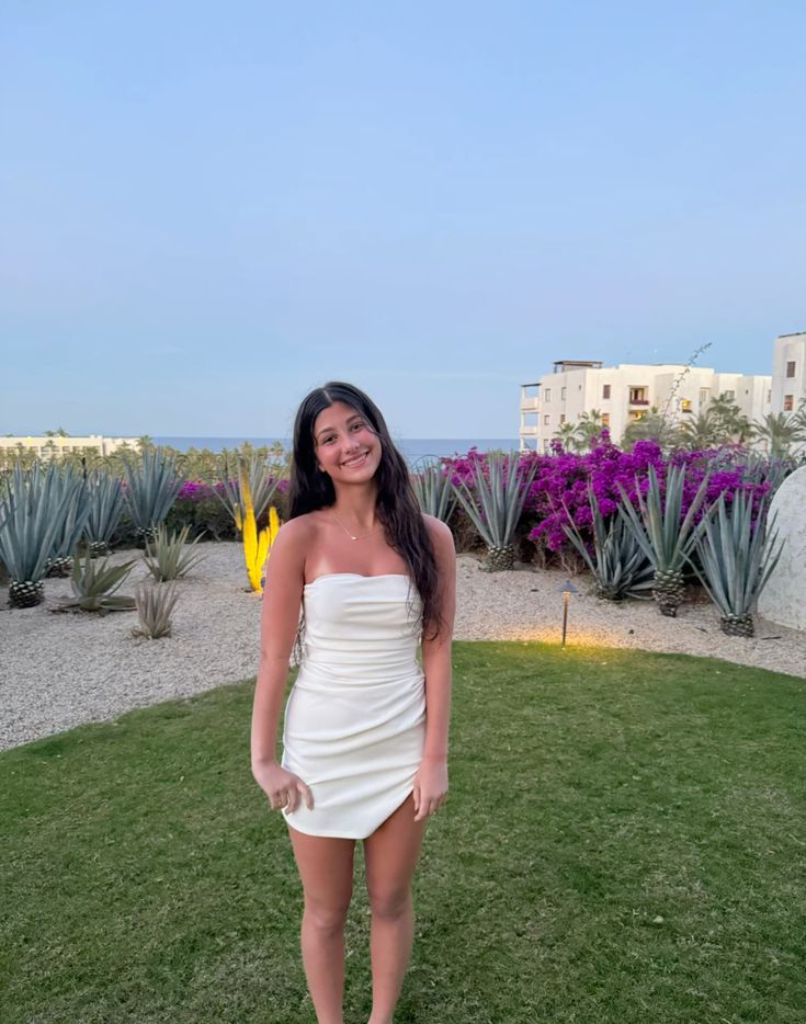 Elegant White Short Evening Dress Women Short Prom Dress S5377