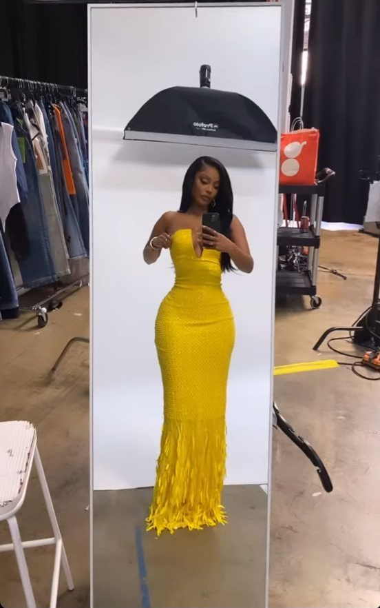 Yellow Mermaid Long Vintage Prom Dress Evening Party Dress S6213