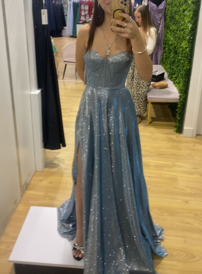 Sexy A Line Prom Dress Elegant Shiny Birthday Party Formal Dresses S6253