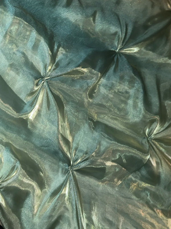 Yellow-green halter-neck pleated waist slim-fit fairy long ball gown R6915