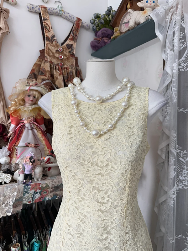 Apricot sleeveless fitted lace sexy mini dress, ball gown R6356