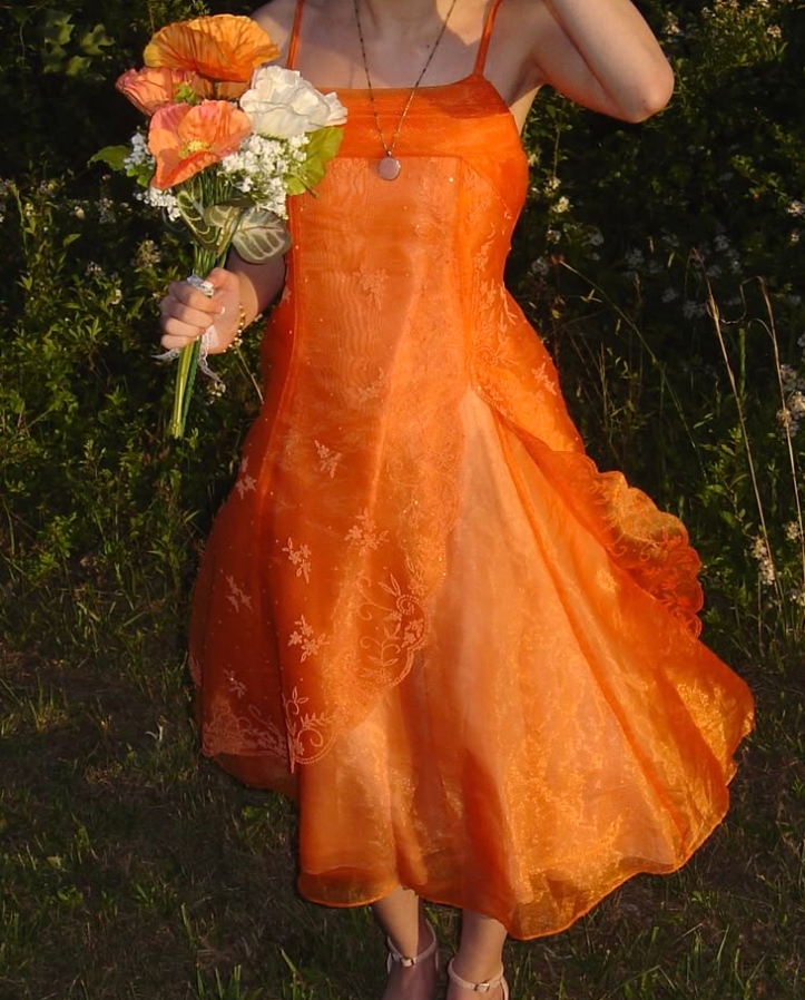 Sparkly Vibrant Women's Homecoming Dress Orange Corset Short Prom Dress Party Dress RS2486