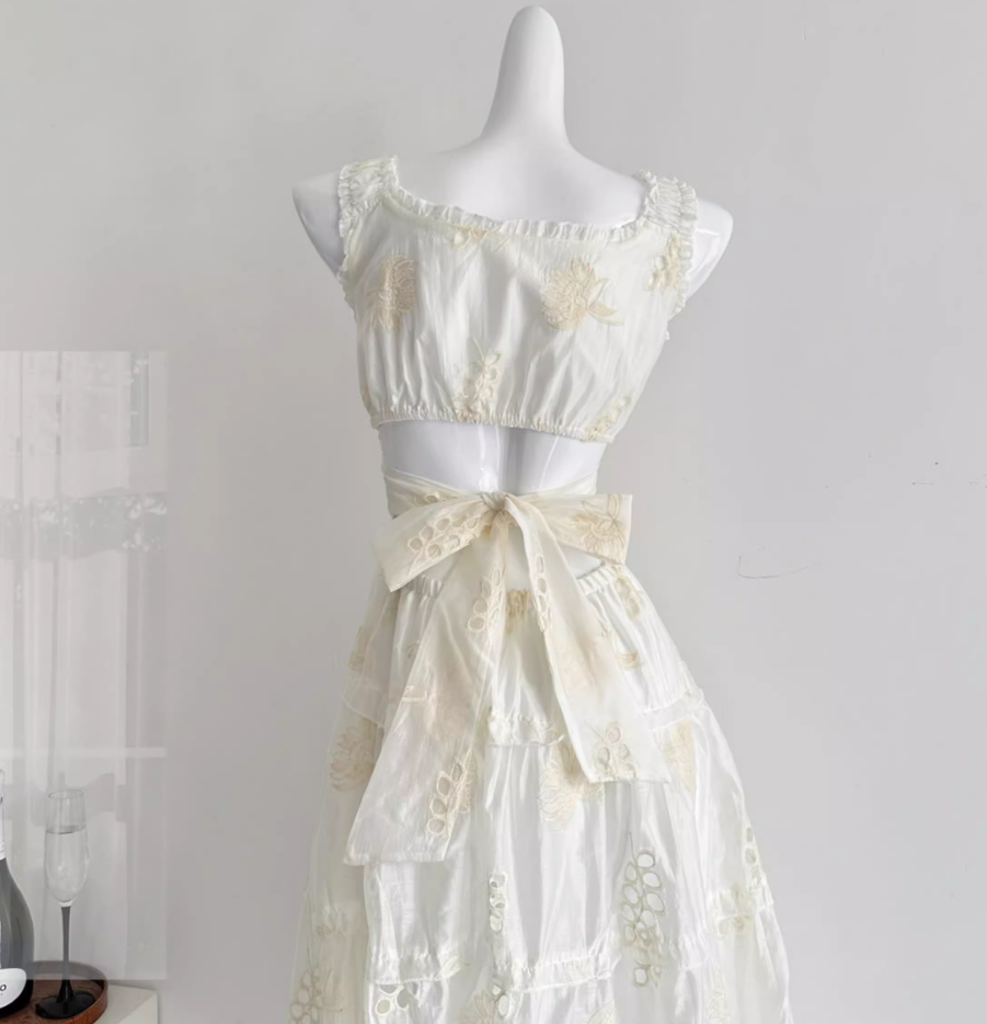 Dusk Eden suspender dress fairy dress waist long dress R2009