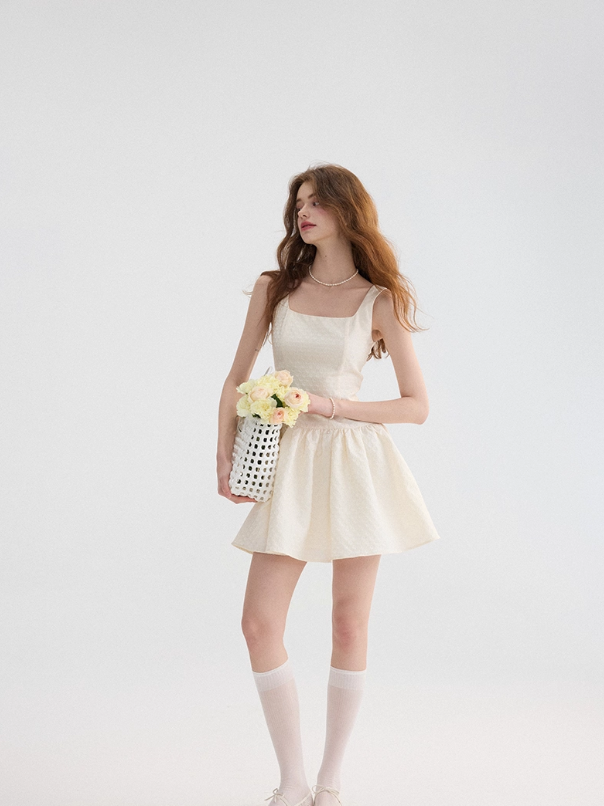 French suspender skirt petite dress short skirt sweet style short skirt high-end female summer R3521