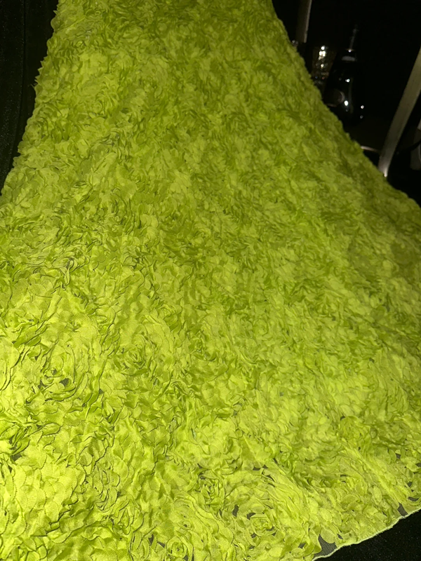 Light green strapless, fitted, mermaid-style long ball gown, elegant and fairy-like R6964