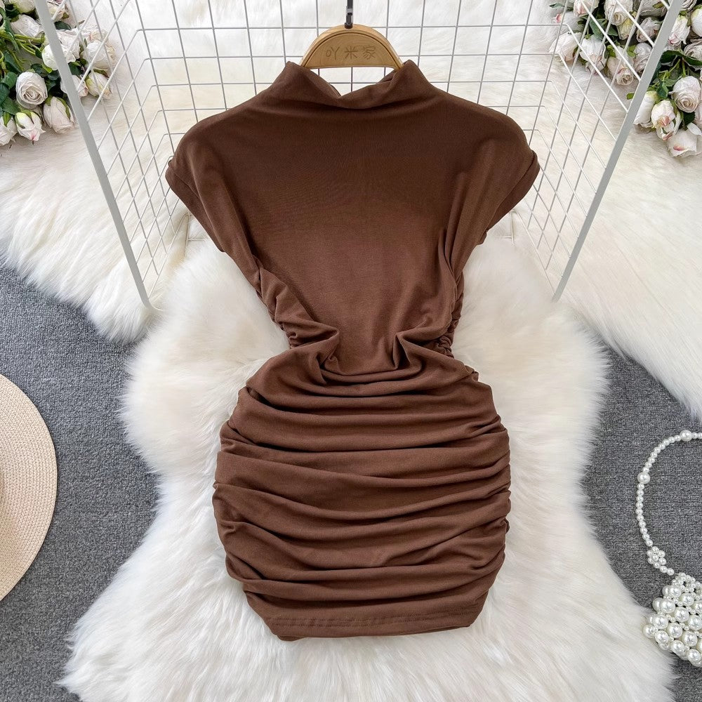 fashion sexy elastic tight short dress for women S4159