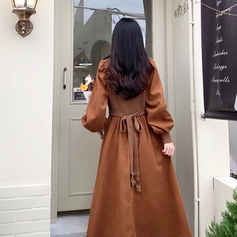 Plus size design long skirt French dress S3457