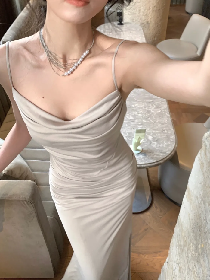 Women Strapless Midi Dress Elegant Fashion Party Dresses S5398