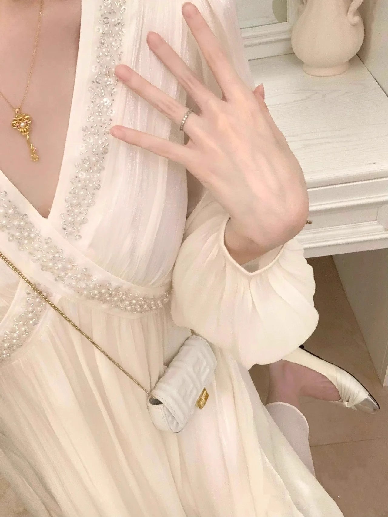 French dress long skirt S3469