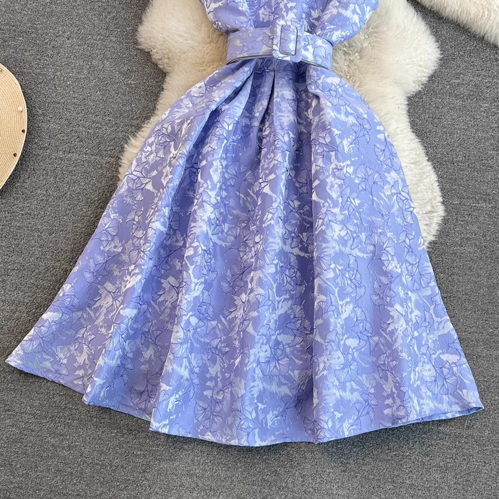 Fashionable sleeveless round neck A-line dress S3950