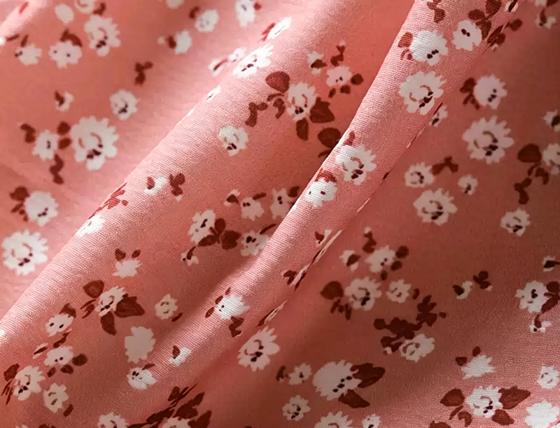 Pink Floral Print Mini Dress Women With Puff Sleeves And Square Neck R9452
