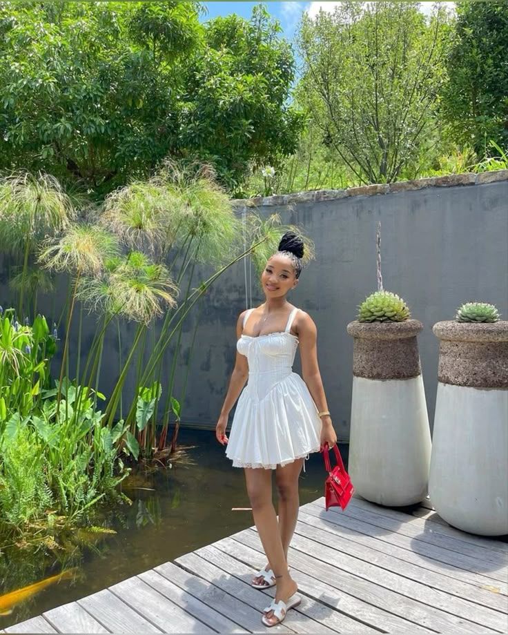 White suspender low-cut sexy A-line cute fluffy lace skirt homecoming dress R2447