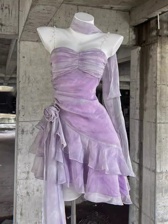 French style tube top dress summer runaway princess tutu dress R1650