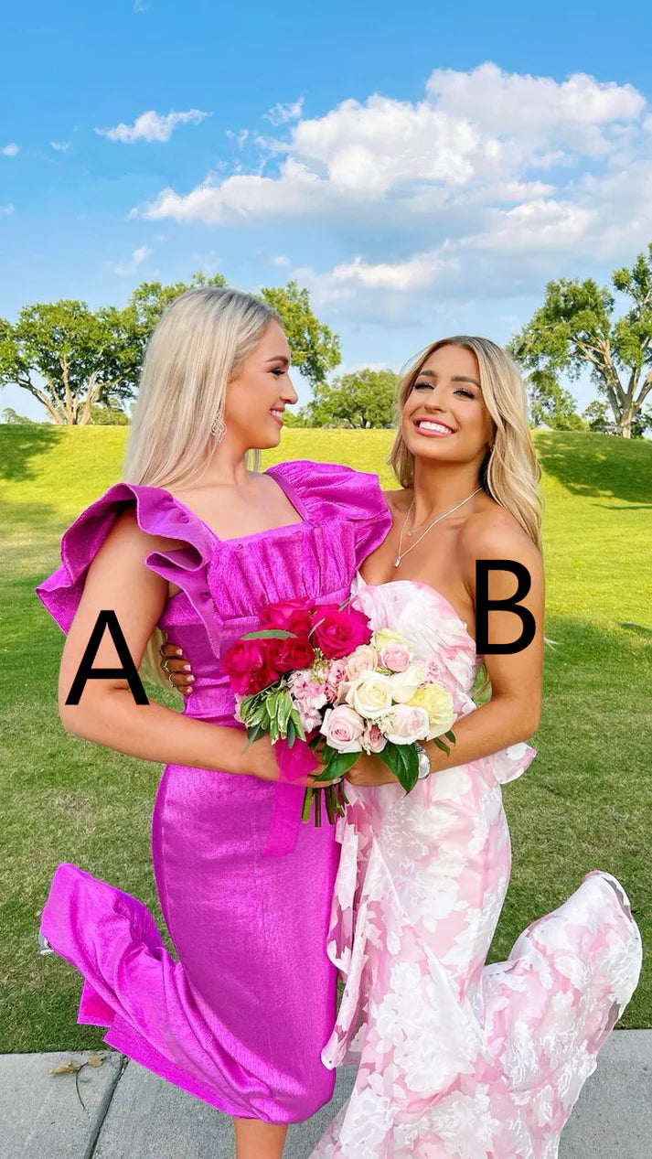 Beautiful Light Pink/Hot Pink Long Prom Dress S3823