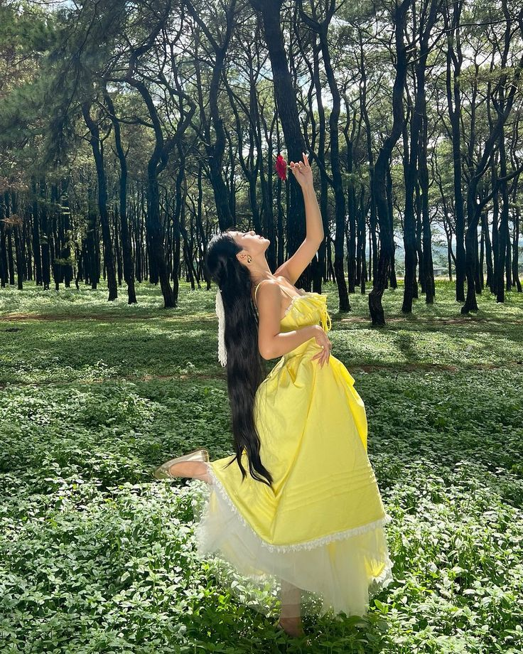 Vibrant Puffy Tiered Women's Prom Gown Yellow Waist Fitted Maxi Evening Dress Birthday Dress — Fall Outfit 2026 New RS3415