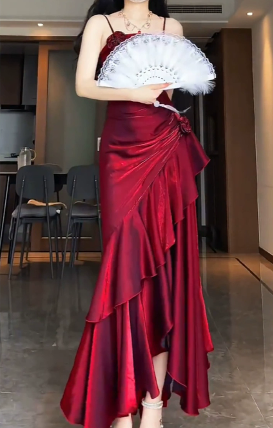 Beautiful mermaid princess ceremony dress luxury dress S5741