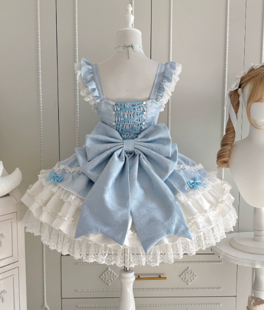 Cute White and Pink Homecoming Dress A-Line Square Bow-knot Corset Mini Birthday Dress RS675