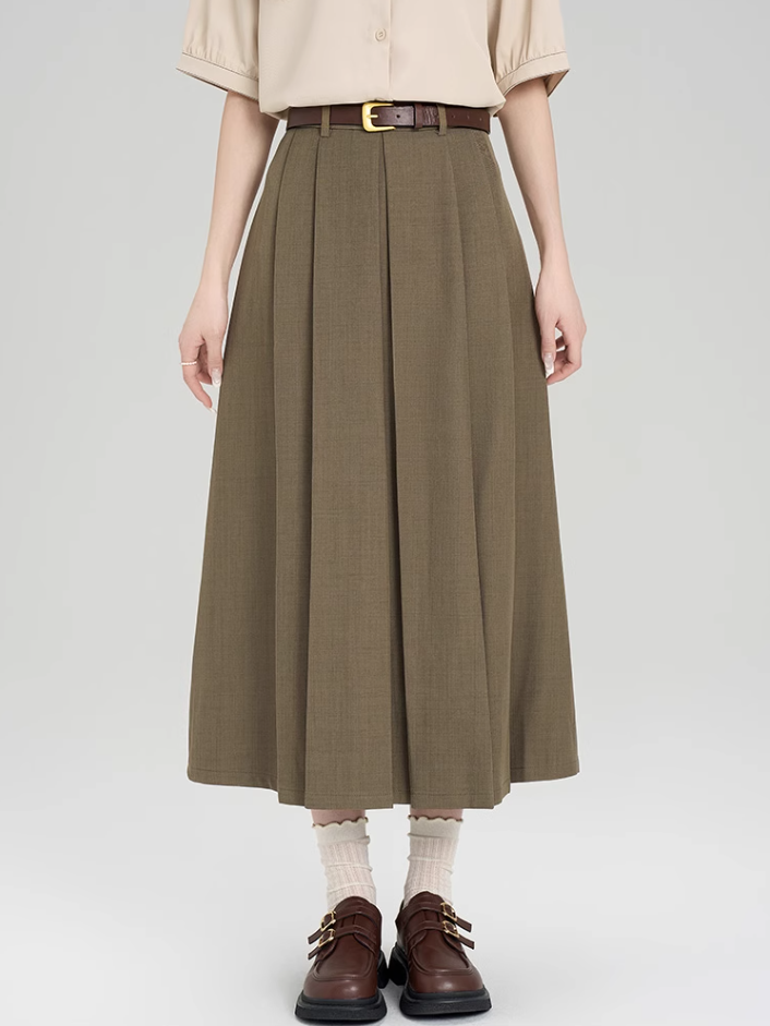 Preppy formal summer designer shirt and skirt suit R2357