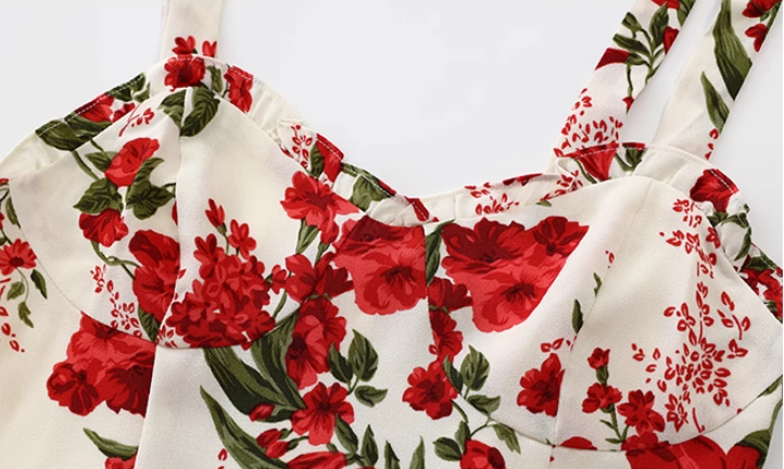 French holiday style short white 2025 new slim suspender dress R2642