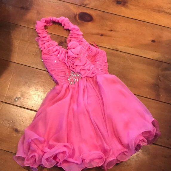 Hot Barbie Pink Beaded Homecoming Dress ,A-Line Halter Pleated Corset Short Prom Dress RS819