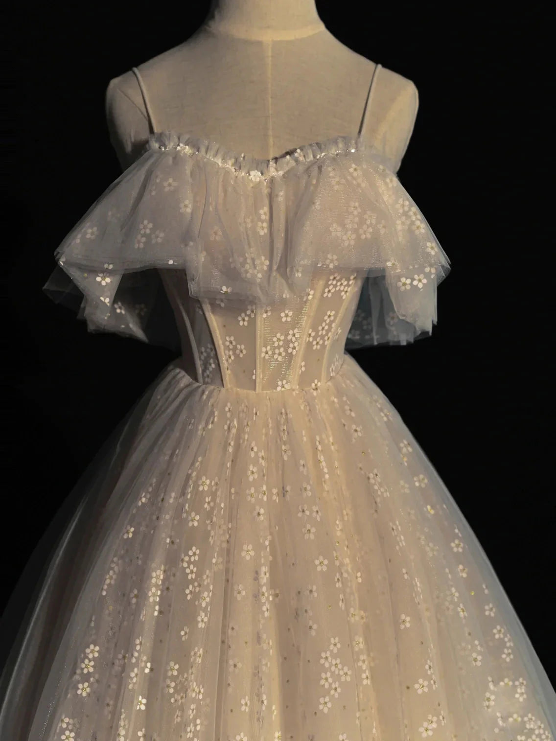 Tulle Long Prom Dress, Tulle Formal Graduation Dresses S6352