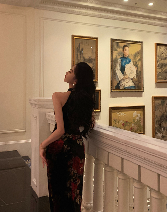 Retro Chinese style dress new sexy long skirt S5475