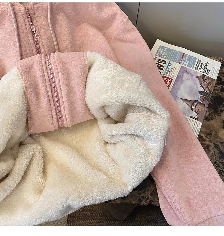 zipper cardigan jacket trendy S4927