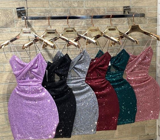 Short sequin party dress for women S5065