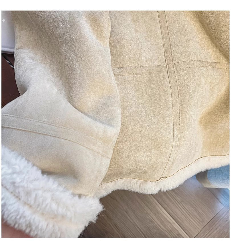 French coat for women winter new motorcycle jacket S4928