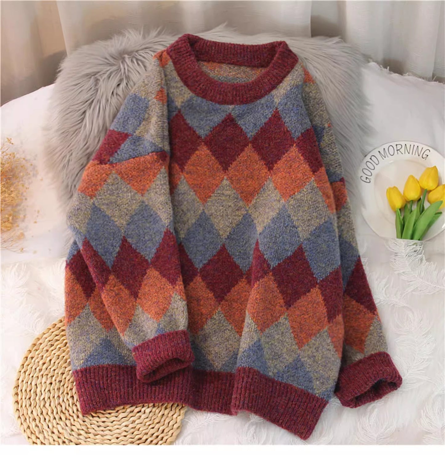 Sweater Pullover Women's Outerwear New Knitted Sweater     S5056