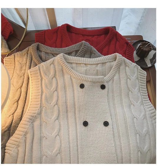 knitted vest for women new sweater cardigan jacket      S5013