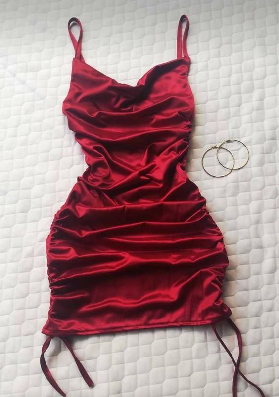 Bodycon Burgundy Mini Dress,Sexy Homecoming Dress S5054