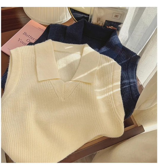 pullover sweater vest for women new style knitted vest trend    S5018