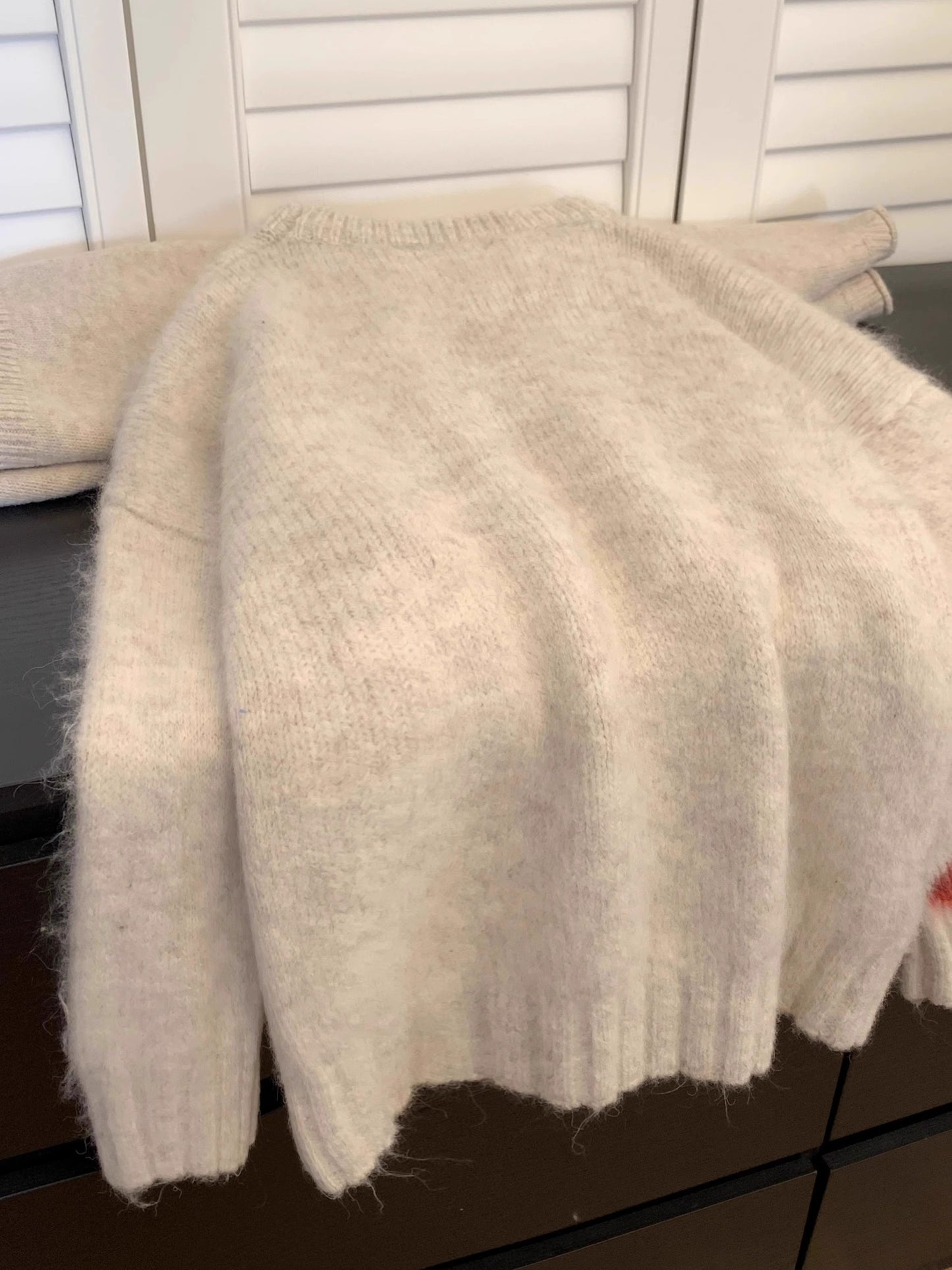 embroidered round neck pullover rainbow sweater for women S5055