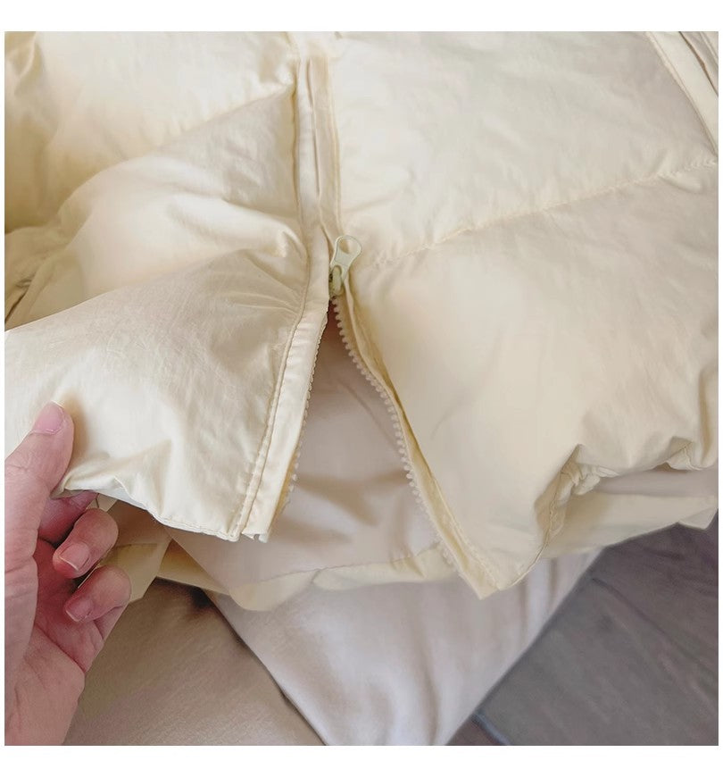 Solid Color Jacket Women's Winter Warm Long Sleeve Hooded Top Jacket S4924